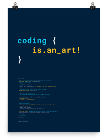 Coding is an Art!
