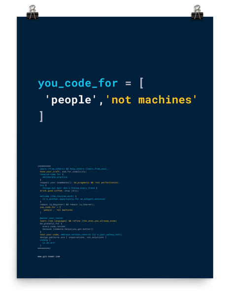 You Code for People, not Machines