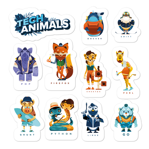Stickerset Tech Animals
