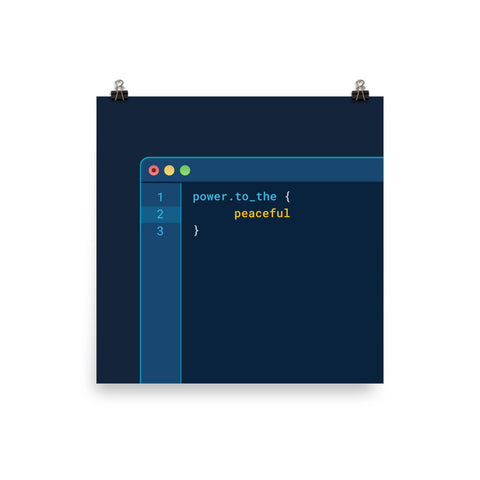 Power to the Peaceful Poster