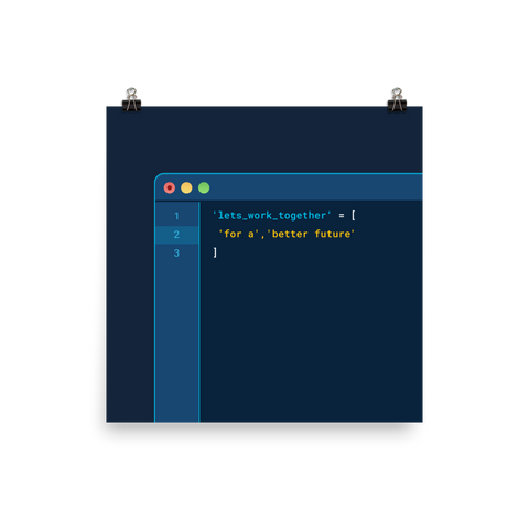 Let's Work Together Poster